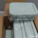 6 Packs 1 Cup Silicone Soup Freezer Molds with Lid Silicone Soup Freezer Trays Rectangle Reusable Food Preserving Tray Freezing Sauces Stews(Sage Green)