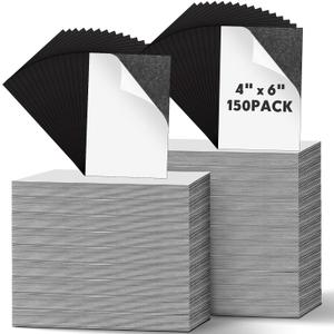 Macarrie 4 x 6 Adhesive Magnetic Sheets with Adhesive Backing Cuttable Magnetic Paper Stickers Flexible Peel and Stick for Picture Crafts Die Storage Photos(150 Pcs)