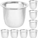 8 Pcs Stainless Steel Tea Filter Infuser with Extra Fine Mesh for Loose Leaf Tea Brewing at Home - Diameter 2.28 in X Height 1.96 in