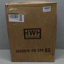 Modern Wall Sconce Set of 2, HWH 2-Light Up Down Wall Light Indoor Vanity Wall Lamp, Brushed Gold Bathroom Vanity Sconce Frosted White Striped Glass Shade, 5HZG97B-2W-2PK BG