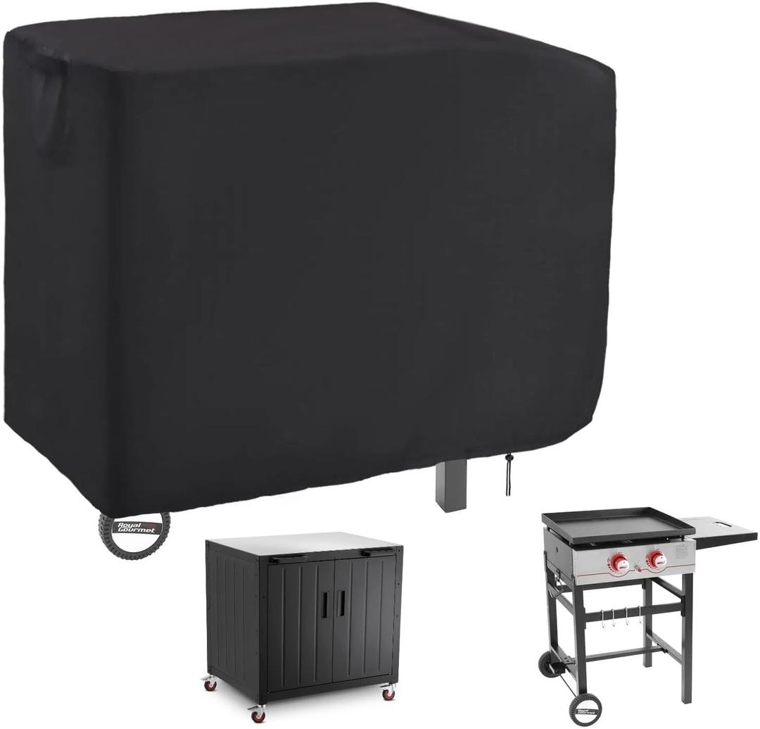 Flat Top Grill Cover Compatible with Royal Goumet 2 Burner Griddle, 38 Inches Waterproof Propane Griddle Cover for Outdoor Grill Cart Table-38 x 24 x 33.8 Inch