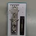 Thin Stainless Steel Bands Compatible with Apple Watch 38mm 40mm 41mm 42mm 44mm 45mm 46mm for Women, Metal Straps for iWatch Series 11 10 9 8 7 6 5 4 3 2 1 SE (Silver)