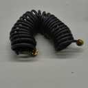 Coil Hose 25FT EVA Coil Garden Hose With 3/4'' Brass Connector Coiled Water Hose Lightweight And No Kink Includes 7 Patterns Spray Nozzle For Outdoors Lawn Watering Car Washing (Gray)
