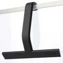 Dancemoon JustHang Shower Squeegee for Glass Doors, All-in-One Award-Winning Silicone Squeegee with Built-in Hook for Bathroom, Window, Mirror, Tile Wall, Car, Streak-Free Cleaner Tool, 10-Inch Black