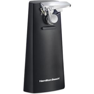 Hamilton Beach Extra-Tall Electric Automatic Can Opener with Easy-Clean Detachable Cutting Lever, Cord Storage, Knife Sharpener, Black (76702)