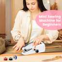 Handheld Sewing Machine, Portable Mini Sewing Machine with Dual Speed & USB/Battery Power, Electric Small Sewing Machine for Beginners & Adults, Emergency Repairs, DIY on Clothes, Jeans, Bags, Crafts