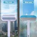 2 x moonoom 2 Pcs 4 in1 Mesh Screen Cleaner, Detachable Window Screen Cleanning Brush with Wet and Dry Dual-Use, Multi-functional Window Glass Net Cleaner Tool for Dusty Corners