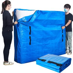 Feet Mattress Bag for Moving & Storage Waterproof - Extra-Thick Reusable Mattress Storage Bag - Easy Carrier Durable Mattress Moving Cover Bag with Handles Heavy Duty Zippered -1 Pack Size 5 Feet x 7