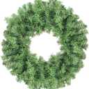 30cm/11.8inch Green Christmas Wreath,Large Artificial Christmas Wreaths for for Front Doors, Display Windows and Courtyard Decoration