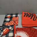 Whaline 6Pcs Valentine' s Day Chair Back Cover Dining Chair Slipcover Protector Red-Black Love Heart Gnome Truck Seat Covers for Wedding Anniversary Home Kitchen Decor