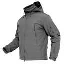 MAGCOMSEN Ski Jacket for Men Fleece Lined Windproof Warm Winter Coats Soft Shell Tactical Jacket Outdoor Grey L (Gray, L)