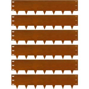 Cor-Ten Steel Landscape Edging 12 Inch,20Ft 6-Pack Rust-Resistant Metal Landscape Edging,Steel Edging for Landscaping,Yard,Garden,Lawn