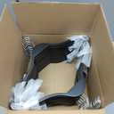 TOPIA HANGER Slim Wooden Hangers with Extra Soft Non-Slip Rubber Grips, 30-Pack High-Grade Fashion Hanger No Shoulder Bump for Sweater, Camisole, Jacket, Dress, Coat (Black)-CT15B30