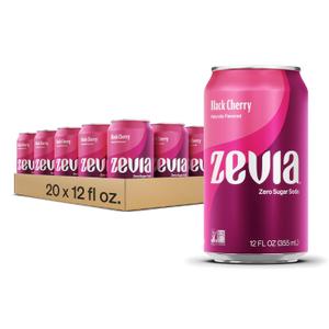 Zevia Zero Calorie Soda, Black Cherry, 12 Ounce Cans (Pack of 20), 12-27-2026RCKLOCR11-B16-L1-R-Mercantile Dr
