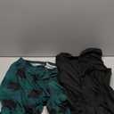 Anymiss Women's Spring Pajama Sets Winter Long Sleeve Lounge Sleepwear with Pockets (Large, Green Plaid+black)