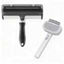 2-In-1 Pet Grooming Kit;Dog Brush For Shedding，Cat Brush For Long Haired Cats- Self-Cleaning Shedding & Detangling Brush,Dual-Direction Design - Professional For Long/Short Haired & Indoor Cats.