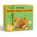 32 Pads Foot Pads -with Pure Natural Turmeric & Ginger, Wormwood, Bamboo Vinegar, Bigger Adhesive Pad Ginger Foot Pads