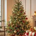 24 Pcs Velvet Christmas Tree Bows,Rustic Crafts Gift Velvet Ribbon Bows Twist Tie Bows for Xmas Wreaths Garland Gift Wrapping Wedding Decor (3/8'' Wide, 5 * 7 inch) (Khaki, Medium)