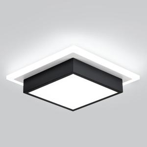 EIDISUNY Modern LED Ceiling Light, Kitchen Ceiling Light, 6000K Cold White Flush Mount Ceiling Lamp, Square Hallway Lighting Fixtures for Living Room Bedroom Bathroom Kitchen