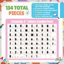 2 x 134 Pcs 5 Inch Bulletin Board Letters Pastel Alphabet Numbers Combo Set Letter Cutouts for Bulletin Board Display Home Decor (Line)