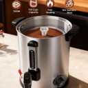 Commercial Coffee Urn, 100 Cup Coffee Maker and Hot Water Urn, 1500W Fast-Brewing Percolator for Business, Parties, Catering, and Large Gatherings (100 Cups)