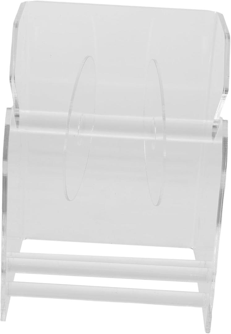 Sticker Roll Dispenser Acrylic Label Holder for Organized Storage Compartment Design for Office and Home Use Compact and Sturdy Tape Organizer Stand