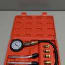 Clatoon 8pcs Petrol Engine Cylinder Compression Tester Kit, Small Engine Compression Tester Automotive Tool Gauge 0-300PSI for Testing Car Motorcycle Outboard Motor Snowmobile Chainsaw