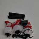 3PCS Snowman Shape Solar Christmas Lights Decorations, Solar Landscape Pathway Stakes Lights, Outdoor Christmas Lights Decor for Garden, Yard, Porch (Red Hat-Warm White)