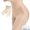 PRETTYWELL Shapewear Shorts for Women, High Waisted Tummy Control Thigh Slimmer, Seamless Body Shaper Shorts, Butter Lifter seamless Underwear Nude, Large