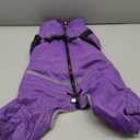 BRKURLEG Purple Dog Coat with Harness, Dog Winter Jacket, Dogs Onesie Body Warm Jackets, Small Dogs Winter Coats Reflective Windproof Warm Cold Weather Coats, Pet Waterproof Jackets, XL