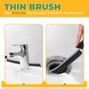 5 x Cleaning Brush, 5 Pcs Hard Bristle Crevice Cleaning Brush, Grout Brush, Scrub Brush for Tile Grout Crevice, Gap Cleaning Tools for Bathroom Kitchen Toilet Window Track (5, Black)