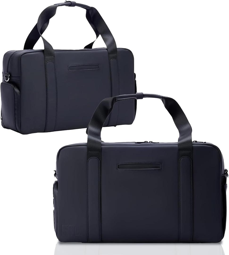The FTL Lite Mens Gym to Office Bag - 17L Briefcase Gym Bag Hybrid with Shoe Compartment & 16" Laptop Sleeve - Executive Daily Carry & Overnight Duffel for Athletic Business Pros - Kenmare Black, Medium