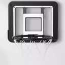 Door Basketball Hoop for Indoor 49 * 38Cm/19.2 * 14.9In Outdoor Wall Mount for Kids and Adults with Scoreboard and Inflator,Sticky Hook Mounting Kit No Need to Punch