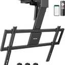 monTEK Motorized Ceiling TV Mount for 43-86 Inch TVs, Heavy-Duty 121lbs (4X Load Tested), Off-Center VESA Compatible, Electric Flip Down with Remote/App/Voice Control, Fits Flat & Pitched Roof
