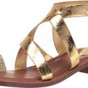 Franco Sarto Women's Ina Strappy Sandal Flat (Beige)