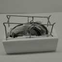 Fruit Bowl, 3 Tier Ceramic Fruit Basket, Serving Stand Serving Bowl with Metal Rack, Porcelain Kitchen Bowls for Fruit and Vegetable Storage Snack Nuts Dessert Cake Tray for Party Wedding (Silver)