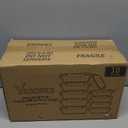 VERONES 5 Pack Glass Meal Prep Containers, Airtight Glass Lunch Containers, Stackable Glass Food Storage Containers Set with Lids,Exclusive of BPA,for Microwave, Oven, Freezer & Dishwasher,Grey