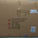 Flash Furniture Emmy Adjustable Classroom Activity Table with 6 Stackable Chairs, Plastic Activity Table for Kids, 23.625" W x 47.25" L, Blue/Gray
