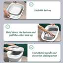 Cereal Rice Food Storage Containers, Collapsible 20 to 50 Lbs Dispenser Bin with Rolling Wheel Airtight Locking Lid, Dog Pet Cat Flour Sugar Plastic Leakproof Sealable Large Kitchen Pantry Holder