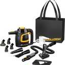 McCulloch MC1230 Handheld Steam Cleaner, 10 Minute Runtime, 11 Accessories: Jet Nozzle, Brushes, & More - Built for Home, Tile, Grout, Carpet, Furniture, & Personal Car Detailing