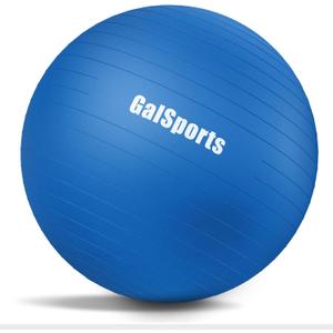 GalSports Anti-Burst Slip Resistant Stability Ball - Swiss Ball for Home Gym & Physical Therapy (XL(30ines/75cm/With Pump), Blue)