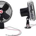 Aramox 12V RV Quiet Cooling Fan 2 Speed Switch Heavy Duty Metal Car Fan for Truck RV Car Boat Bus (8 inch)