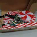 6 Pack Christmas Lollipop Pathway Lights Outdoor with Bows, 22.8" 120 LED Peppermint Candy Cane Lights 8 Modes Timer Waterproof for Xmas Garden Yard Outsides Decoration(Red White)