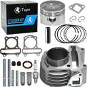 Tupo 47mm 49cc 50cc to 80cc Big Bore Cylinder Piston Ring Gasket Top End Rebuild Kit Compatible with GY6 4Stroke 139QMB JONWAY TAOTAO ZNEN Roketa ATV Moped GoKart 69mm Valves
