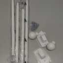 ENJOYBASICS No Drill Curtain Rods for Window 28 to 60 Inches, 5/8 Inch Diameter Renter Friendly Drapery Rod with Adhesive Brackets without Drilling, Adjustable from 27 to 65 Inches, White
