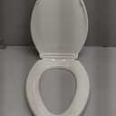 KOHLER 4636-RL-96 Cachet ReadyLatch Elongated Toilet Seat Slow Close Soft Close, Toilet Seat Quiet Lid, Contoured Grip-Tight Bumpers Installation Hardware, Apartment Essentials, Biscuit