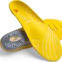 ALINE Cushion Memory Foam Insole - Shock Absorbent, Heel and Foot Support Shoe Inserts - Yellow - Men 6.5-7.5/Women 7.5-8.5/EU 38.5-40