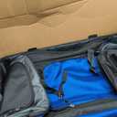 Amazon Basics 35-Inch Large Rolling Duffel Bag for Travel with Wheels and Handle, Durable Ripstop Polyester, 2 Layers of Space, Multiple Interior and Exterior Pockets, Blue