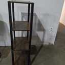 TUTOTAK Bookshelf, 4-Tier Tall Book Shelf, Narrow Bookcase for Small Space, DIY Stackable Bookshelf, for Living Room, Office, Study, Entryway, Industrial, Rustic Brown BS01BB004 (4-Tier(10.7 x 14.5 x 40.8 Inches))