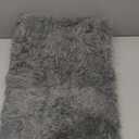 Amearea Shag Small Rug, Fluffy 2x4 Feet Throw Rugs for Bedroom Girls Living Room, Extra Soft and Fuzzy Shaggy Carpet, Non Slip, Solid Color Nursery Home Floor Decor Carpets, Grey